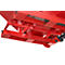 Automatischer Kippbehälter Bauer Typ 4A 900, 3 Entriegelungspunkte, Abrollsystem, Inhalt 0,9 m³, bis 1000 kg, feuerrot RAL 3000