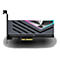 AVerMedia Capture Card mit grauem Gehäuse, RGB-Leuchtelementen und PCIe-Anschluss vor weißem Hintergrund.