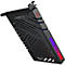Schwarze AVerMedia Live Gamer Duo Capture-Card mit LED-Leiste vor weißem Hintergrund.