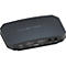 Schwarze AVerMedia Capture Card mit USB-C, HDMI-Ein- und Ausgang sowie Audio-Anschlüssen.