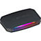 Schwarze AVerMedia Capture Card mit RGB-Beleuchtung an der Front, isoliert auf weißem Hintergrund.