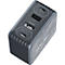 Kompakter AverMedia USB-C-Hub mit HDMI, USB-A und zwei 100W USB-C-Anschlüssen in Grau.