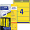 AVERY® doelmap Etiketten, breed, geel, 80 stuks, breed, geel, 80 stuks