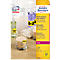 Avery Neon Labels L6004-25, voor etikettering, afneembaar, papier, geel, 63,5 x 29,6 mm, 25 x A4 vellen, 675 stuks.