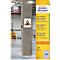 Avery Paper Labels L7871-20, voor etiketten, sterk klevend, wit, 25,4 x 10 mm, 20 x A4 vellen, 3780 stuks.