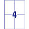 Avery papieren etiketten L7876-20, voor etikettering, sterk klevend, wit, 105 x 148 mm, 20 x A4 vellen, 80 st.