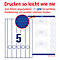 AVERY Printbare rugetiketten - L4758 - zelfklevend - 297 x 38 mm - 150 etiketten - 25 vellen - wit