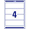 AVERY Printbare rugetiketten - L4761 - zelfklevend - 192 x 61 mm - 120 etiketten - 25 vellen - wit