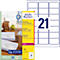 Avery Zweckform Adressetiketten LR7160-100, geeignet für Laserdrucker, 63,5 x 38,1 mm, 2100 Stück/100 A4-Bogen, Blauer Engel, Recyclingpapier, naturweiß