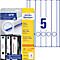 Product image of binder labels and file folders. Printed lettering such as "Finances", "Car" and "Insurance" can be seen.