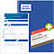 AVERY® Zweckform bloque de informe 'Primeros auxilios DGUV norma 1', perforado, 50 hojas señal blanco, DIN A5 retrato