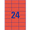 Avery Zweckform Etiketten 3448, 70 x 37 mm, 2400 Stück, rot