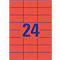 Avery Zweckform etiketten 3448, 70 x 37 mm, 2400 stuks, rood