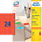 Avery Zweckform etiketten 3448, 70 x 37 mm, 2400 stuks, rood
