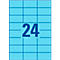 Avery Zweckform Etiketten 3449, 70 x 37 mm, 2400 Stück, blau