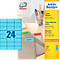 Avery Zweckform etiketten 3449, 70 x 37 mm, 2400 stuks, blauw