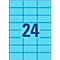 Avery Zweckform etiketten 3449, 70 x 37 mm, 2400 stuks, blauw