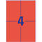 Avery Zweckform etiketten 3456, 105 x 148 mm, 400 stuks, rood