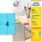 Avery Zweckform etiketten 3457, 105 x 148 mm, 400 stuks, blauw