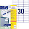 Avery® Zweckform Etiketten 3489, A4, universeel, permanente kleefstof, ultragrip, printer-veilig, FSC® papier, rechthoekig, wit, 3000 stuks op 100 vel