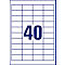 Avery® Zweckform Etiketten 3657-200, A4, universell, permanenthaftend, ultragrip, druckergeeignet, FSC®-Papier, rechteckig, weiß, 8800 Stück auf 220 Bogen