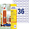 Avery® Zweckform Etiketten 5086, formaat A4, verwijderbaar, printer-veilig, 40 x 20 mm, 10 vel met 360 stuks, FSC® papier, ovaal, wit