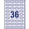 Avery® Zweckform Etiketten 5086, formaat A4, verwijderbaar, printer-veilig, 40 x 20 mm, 10 vel met 360 stuks, FSC® papier, ovaal, wit