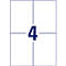 Avery Zweckform Etiketten 6601, universal, ultragrip, geeignet für Inkjet- & Laserdrucker, 105 x 148 mm, 260 Stück/65 A4-Bogen, FSC®-Papier, weiß