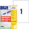 Avery Zweckform Etiketten 6603, universal, ultragrip, geeignet für Inkjet- & Laserdrucker, 210 x 297 mm, 65 Stück/65 A4-Bogen, FSC®-Papier, weiß
