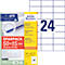 Avery Zweckform Etiketten 6605, universal, ultragrip, geeignet für Inkjet- & Laserdrucker, 70 x 37 mm, 1560 Stück/65 A4-Bogen, FSC®-Papier, weiß
