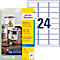 Avery® Zweckform Etiketten J4773, wetterfest, permanenthaftend, druckergeeignet, rechteckig, Polyester, matt weiß, 240 Stück auf 10 Blatt