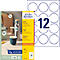 Avery® Zweckform Etiketten L3416-100, A4, universeel, permanente kleefstof, geschikt voor printer, FSC® papier, rond, Ø 60 mm, wit, 1200 stuks op 100 vel
