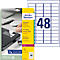 Avery Zweckform etiketten L6113-20, fraudebestendig, extreem robuust, 45,7 x 21,2 mm, 960 stuks/20 A4-vellen, folie, wit