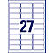 Avery Zweckform etiketten L6114-20, fraudebestendig, extreem robuust, 63,5 x 29,6 mm, 540 stuks/20 A4-vellen, folie, wit