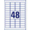 Avery Zweckform Etiketten L7911-10, ultraresistent, geeignet für Laserdrucker, 45,7 x 21,2 mm, 480 Stück, PE-Folie, weiß