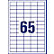 Avery® Zweckform Etiketten LR3666, A4, universell, permanenthaftend, druckergeeignet, Recycling-Papier, rechteckig, naturweiß, 6500 Stück auf 100 Bogen