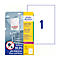 Avery Zweckform Etiketten Serie L8001-10, antimikrobiell, desinfektionsmittelbeständig, für Laserdrucker, 210 x 297 mm, 10 Stück/10 A4-Bogen, Folie, weiß