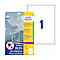 Avery Zweckform Etiketten Serie L8011-10, antimikrobiell, desinfektionsmittelbeständig, für Laserdrucker, 210 x 297 mm, 10 Stück/10 A4-Bogen, Folie, transparent