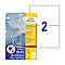 Avery Zweckform Etiketten Serie L8012-10, antimikrobiell, desinfektionsmittelbeständig, für Laserdrucker, 210 x 148 mm, 20 Stück/10 A4-Bogen, Folie, transparent