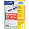 Avery Zweckform Étiquettes 6601, universelles, ultragrip, adaptées aux imprimantes jet d'encre &amp; laser, 105 x 148 mm, 260 pièces/65 feuilles A4, papier FSC®, blanc