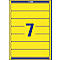 AVERY® Zweckform Étiquettes pour classeur à levier, couleur, L4765-20, 38 x 192 mm, 140 étiquettes/paquet, jaune