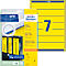 AVERY® Zweckform Étiquettes pour classeur à levier, couleur, L4765-20, 38 x 192 mm, 140 étiquettes/paquet, jaune