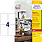 Labels from Avery Zweckform, printed with warning symbols on cans. Print: waterproof labels.