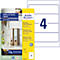 Avery® Zweckform Folder Etiketten LR4761, voor brede mappen (kort), printer-veilig, gerecycled papier, rechthoekig, natuurlijk wit, 40 stuks op 10 vel