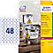 Avery Zweckform folie-etiketten, weerbestendig, voor binnen- en buitengebruik, 30 x 30 mm