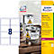 Avery Zweckform folie-etiketten, weerbestendig, voor binnen- en buitengebruik, 99,1 x 67,7 mm