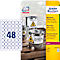 Avery Zweckform Folien-Etiketten, wetterfest, für Innen- und Aussenbereich, 30 x 30 mm