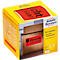 Yellow packaging with red "Fragile" labels from Avery Zweckform. Product illustration.