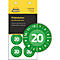 AVERY® Zweckform keuringsstickers, jaartal 2020 groen, vinyl, Ø 30 mm, 80 stuks