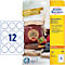 Avery Zweckform kleefetiketten, blanco, 60 x 59,5 mm, 120 stuks, bloemvorm, voor alle printers